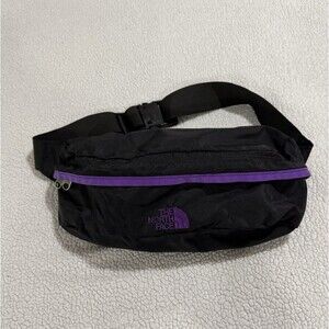 Vtg North Face Fanny Pack Black Purple Waist Bag